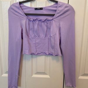 Shein: lavender long sleeve top- USA M